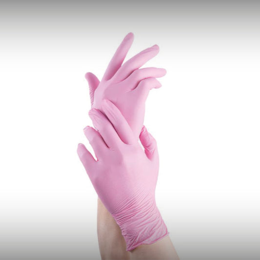 Guantes de Nitrilo Premium | Rosa | Talla S/M/L | 100 y 1000 Unidades